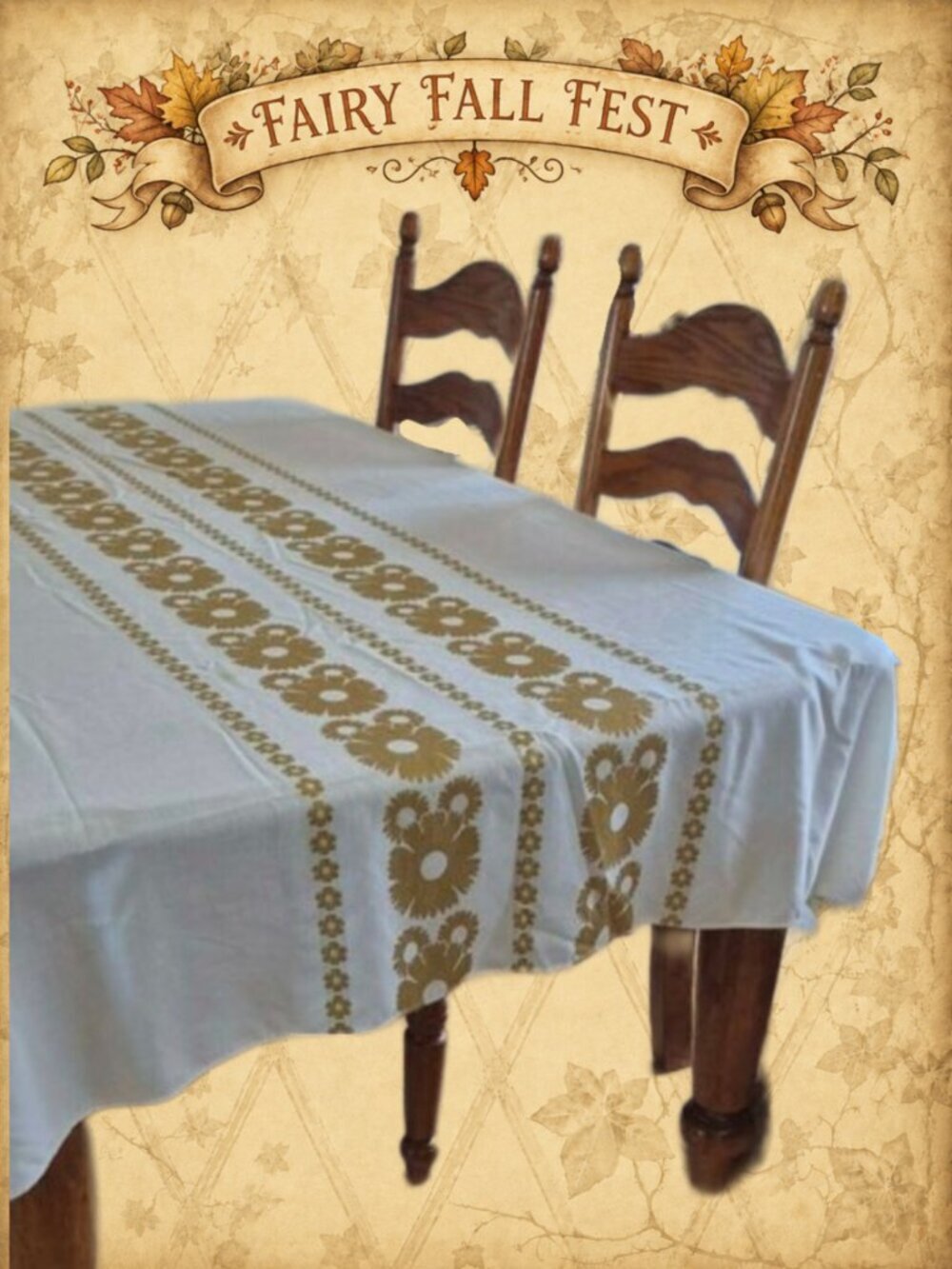 Hearth Happenings π π§ββοΈ Vintage BAYER DRALON Floral Tablecloth 93x59"